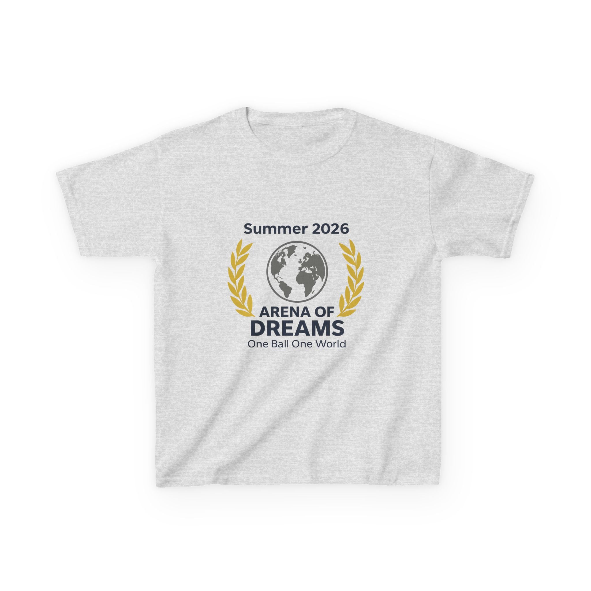 Kids Tee — "Arena of Dreams" Summer 2026 Globe Logo