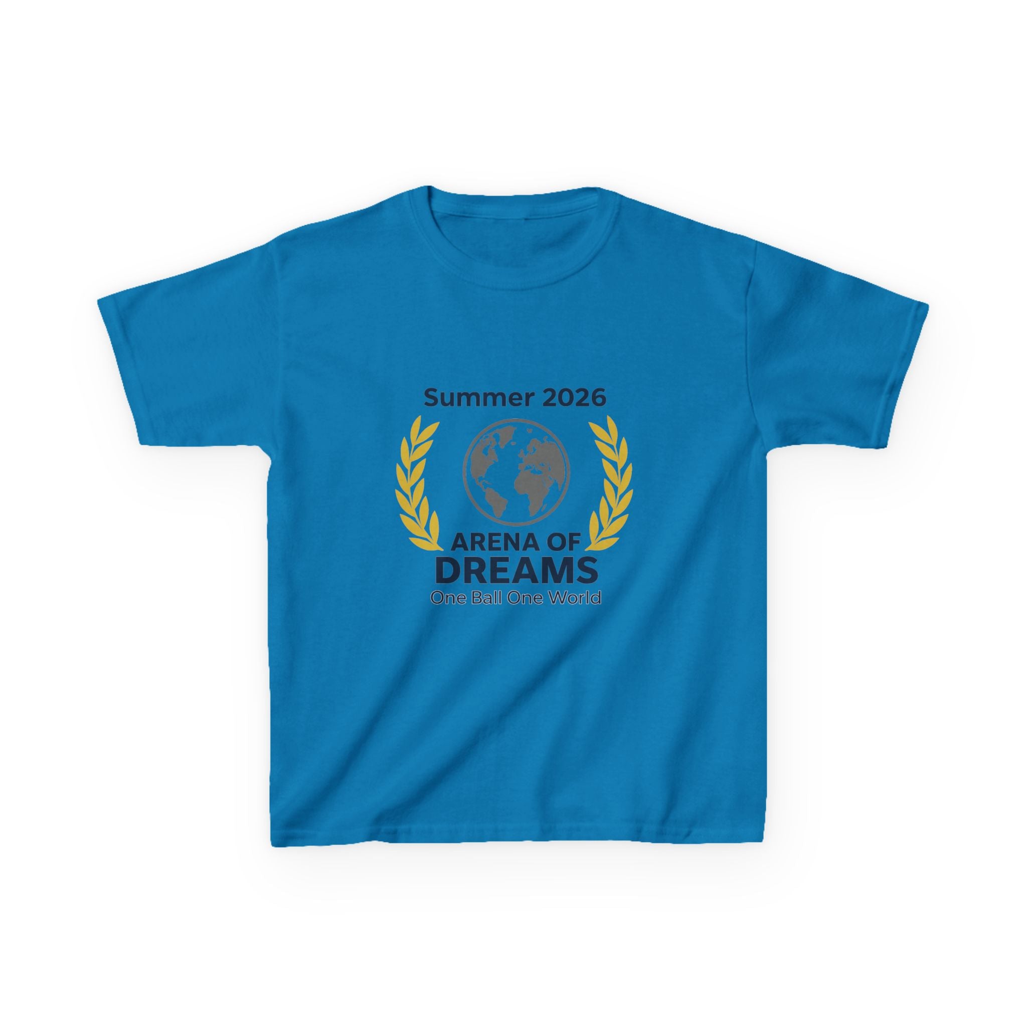 Kids Tee — "Arena of Dreams" Summer 2026 Globe Logo