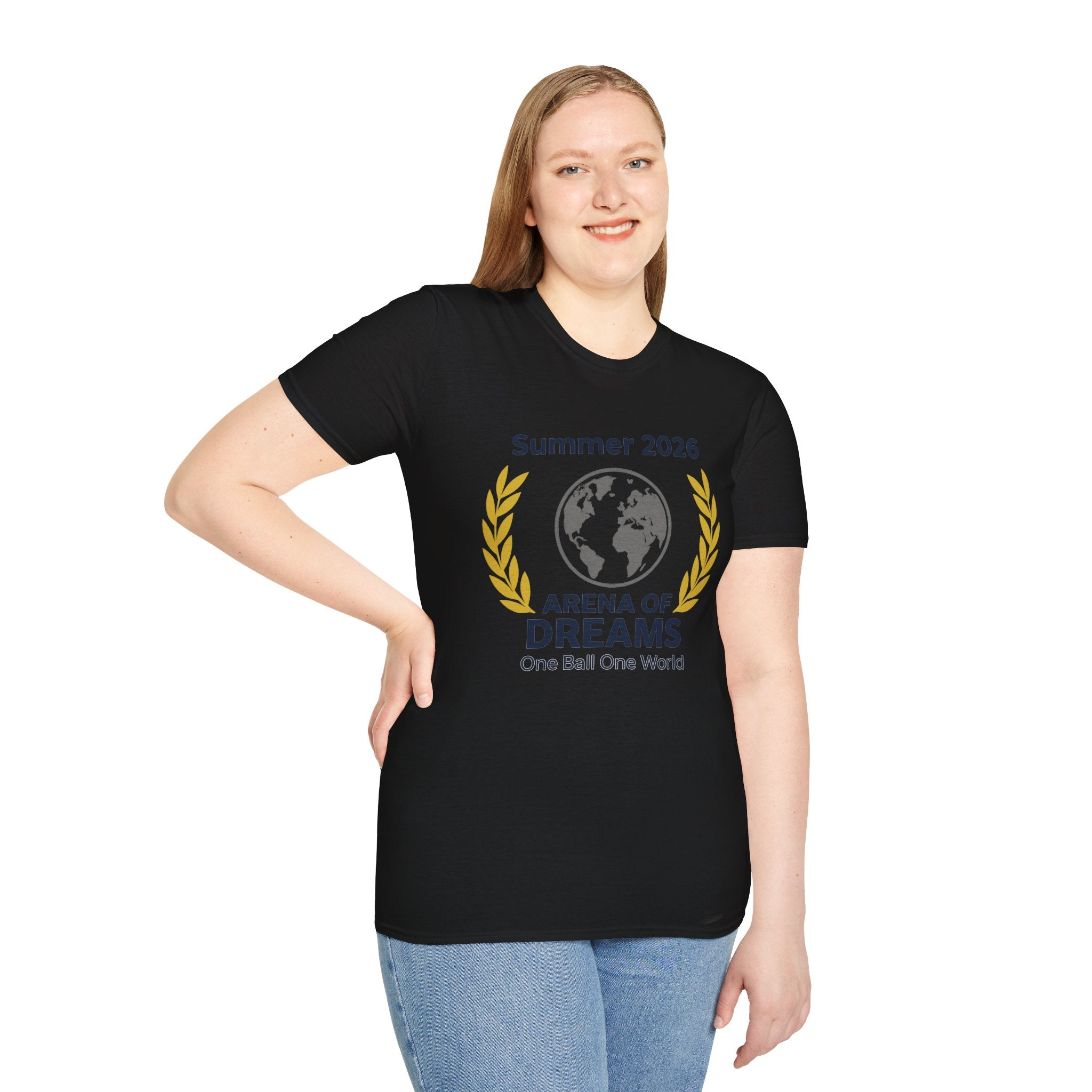 Arena of Dreams 2026 T-Shirt — 'One Ball One World' Summer Soccer Fan Tee