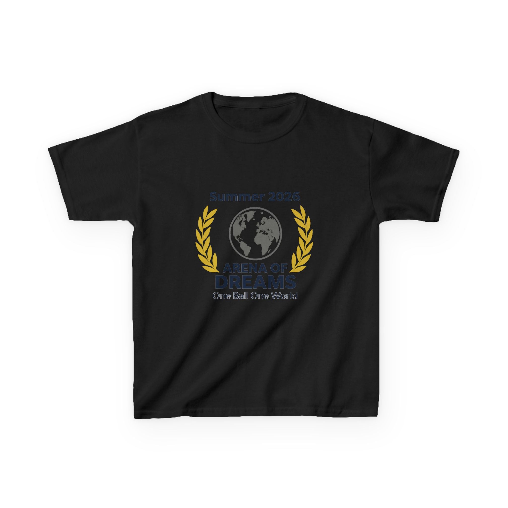 Kids Tee — "Arena of Dreams" Summer 2026 Globe Logo