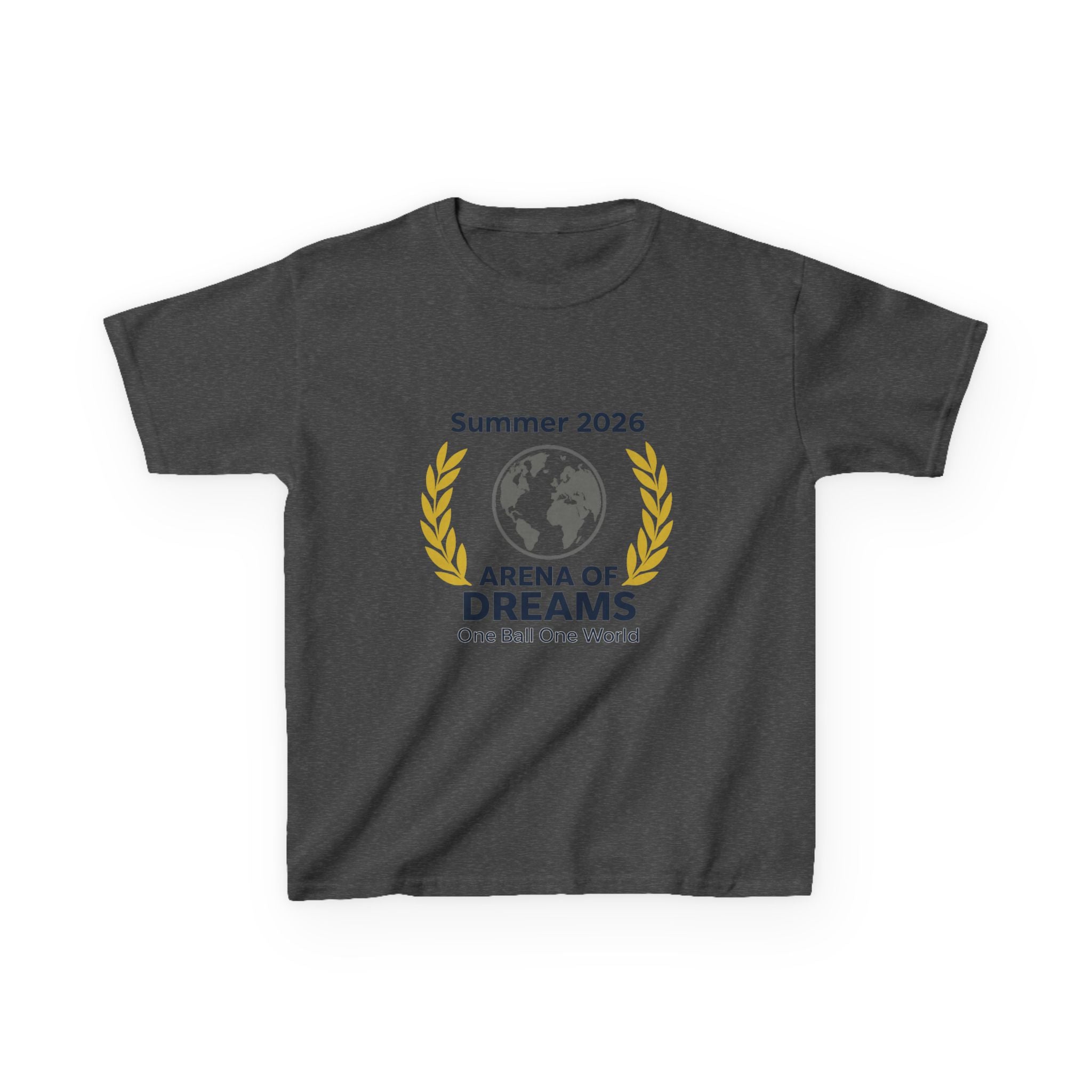Kids Tee — "Arena of Dreams" Summer 2026 Globe Logo