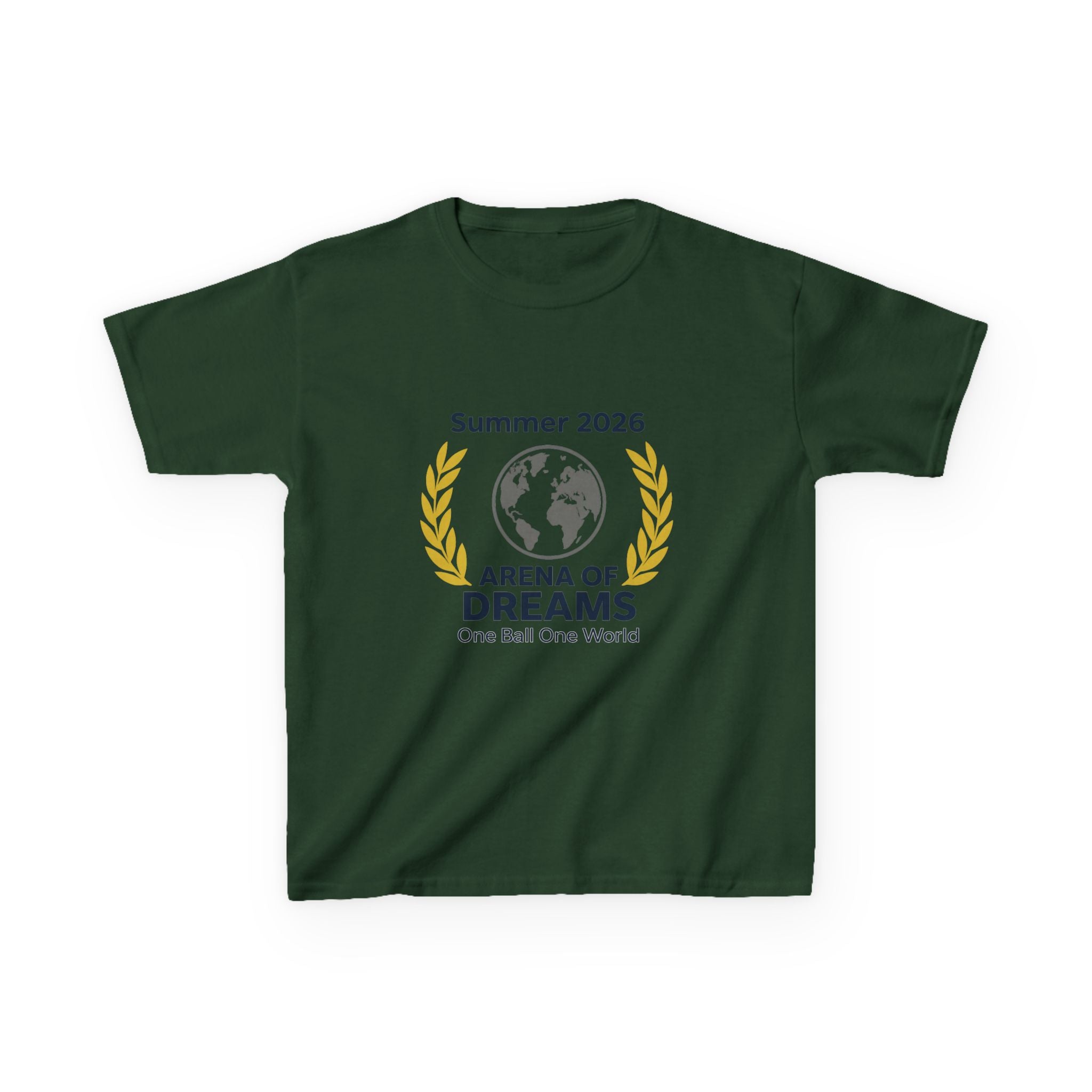 Kids Tee — "Arena of Dreams" Summer 2026 Globe Logo