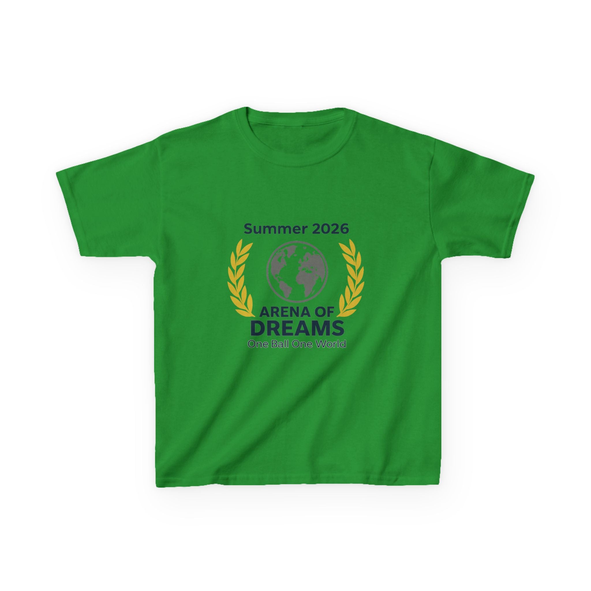 Kids Tee — "Arena of Dreams" Summer 2026 Globe Logo