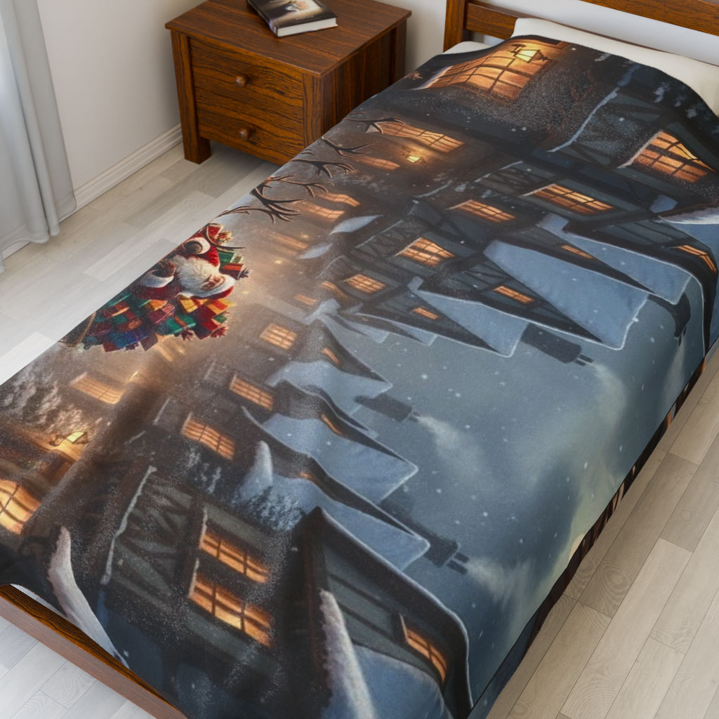 Ask and the Hunt for Christmas Joy” Velveteen Plush Blanket –50x60 -  60×80
